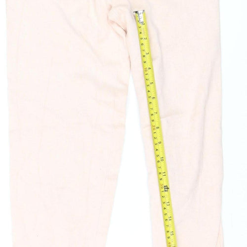 Oasis Women Pink XS Jogger Trousers Cotton Blend Elastic Waist