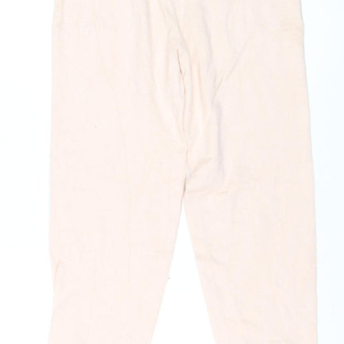 Oasis Women Pink XS Jogger Trousers Cotton Blend Elastic Waist