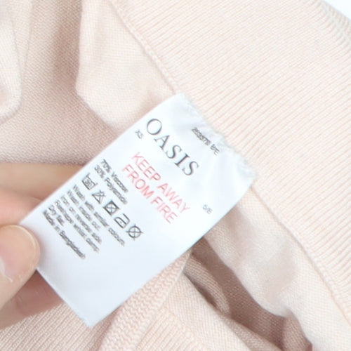 Oasis Women Pink XS Jogger Trousers Cotton Blend Elastic Waist