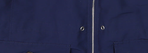 Papaya Women’s Blue Parka Jacket Size 16 Hooded Lined Zip Pockets