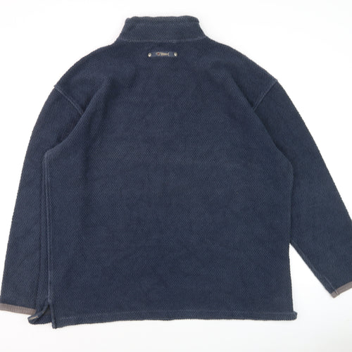Weird Fish Men's Blue XL Knit 1/4 Zip Pullover Sweatshirt