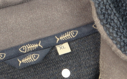 Weird Fish Men's Blue XL Knit 1/4 Zip Pullover Sweatshirt