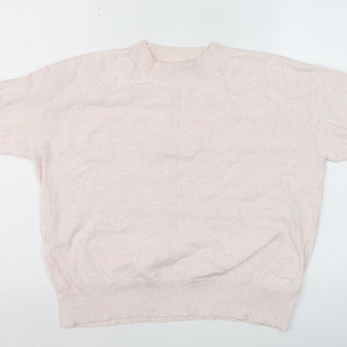 Marks and Spencer Women’s Pink Crew Neck Short Sleeve Jumper Size M
