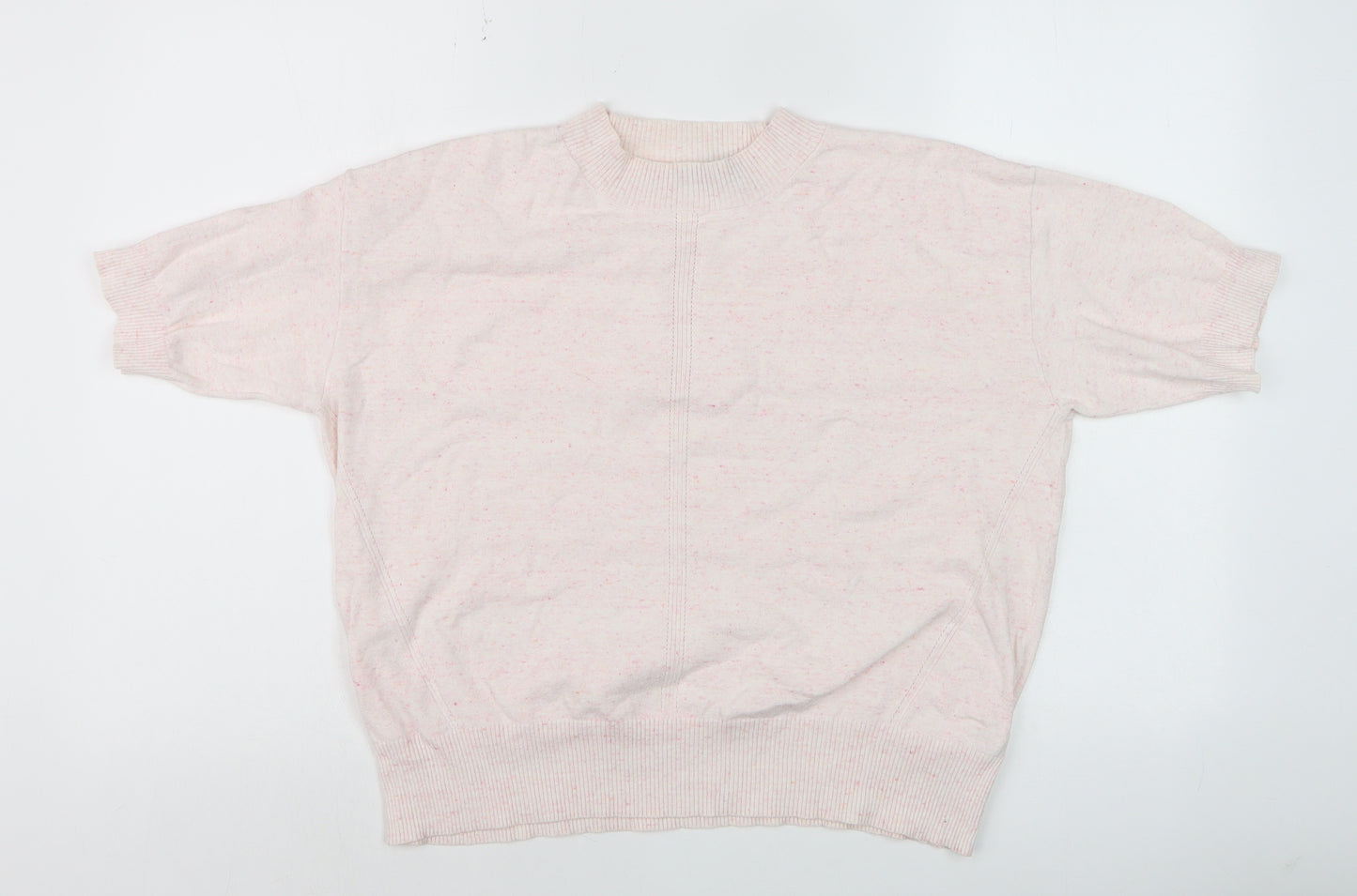 Marks and Spencer Women’s Pink Crew Neck Short Sleeve Jumper Size M