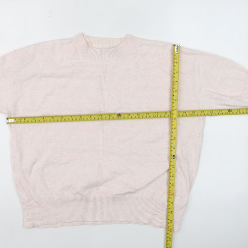Marks and Spencer Women’s Pink Crew Neck Short Sleeve Jumper Size M