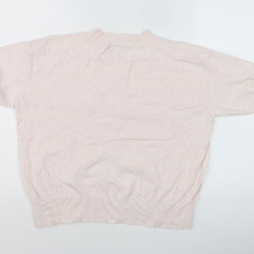Marks and Spencer Women’s Pink Crew Neck Short Sleeve Jumper Size M