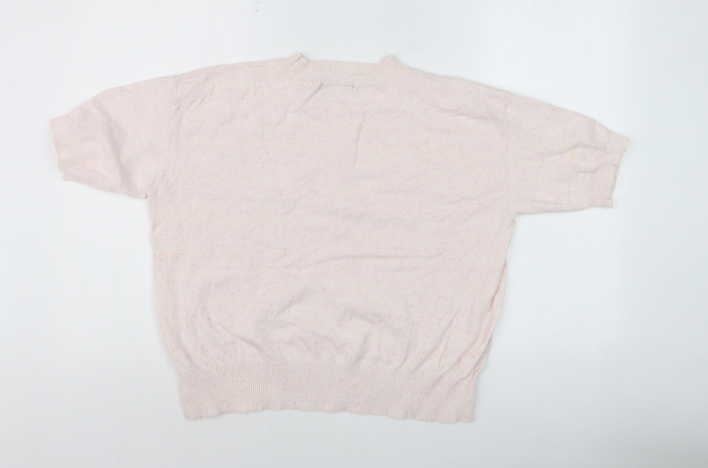 Marks and Spencer Women’s Pink Crew Neck Short Sleeve Jumper Size M