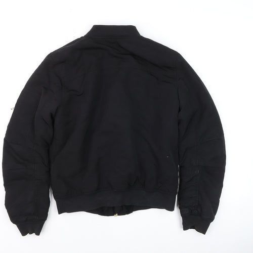 Select Womens Black Bomber Jacket Size 10 Polyester Lined Casual