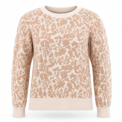 Great Plains Women's Beige Animal Print Wool Blend Jumper L