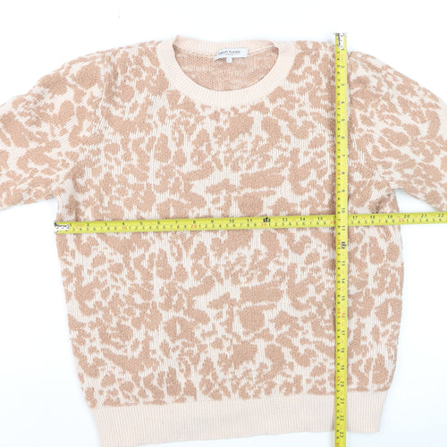 Great Plains Women's Beige Animal Print Wool Blend Jumper L