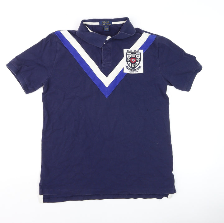 Ralph Lauren Men's Blue XL Collared Short Sleeve Cotton Sports T-Shirt