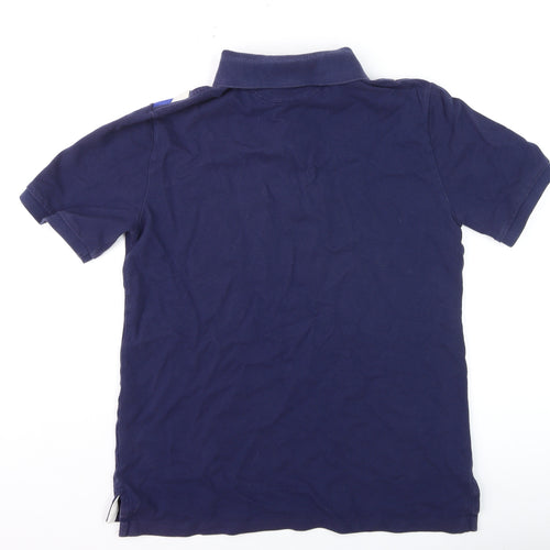 Ralph Lauren Men's Blue XL Collared Short Sleeve Cotton Sports T-Shirt