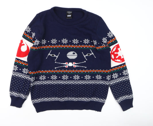 Numskull Men's Blue Star Wars Christmas Jumper 2XL Pullover Knit