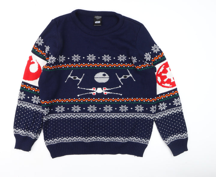 Numskull Men's Blue Star Wars Christmas Jumper 2XL Pullover Knit