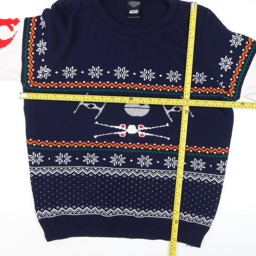 Numskull Men's Blue Star Wars Christmas Jumper 2XL Pullover Knit
