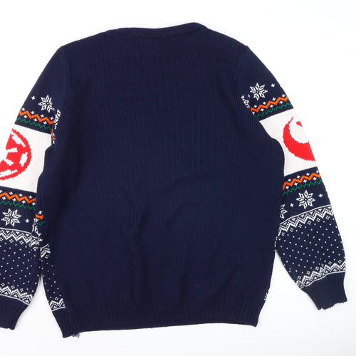Numskull Men's Blue Star Wars Christmas Jumper 2XL Pullover Knit