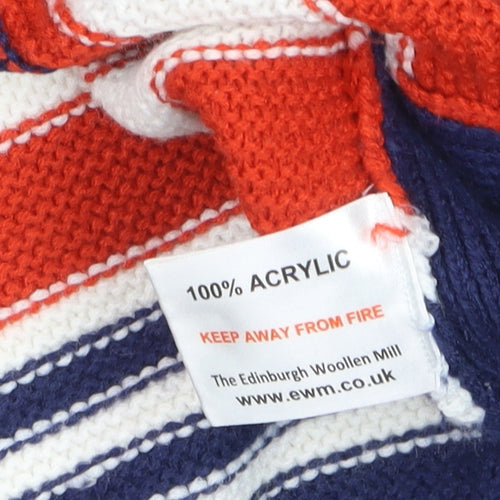 Isle Women's Red Navy Striped Pullover Jumper Size M 14-16