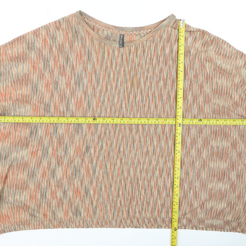 NAF NAF Women’s Multicoloured L Relaxed Knit Cotton T-Shirt