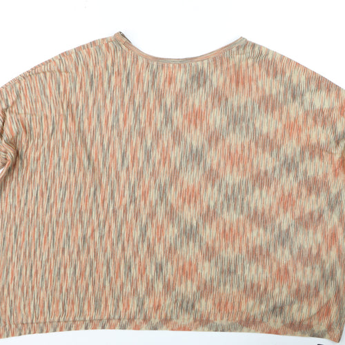 NAF NAF Women’s Multicoloured L Relaxed Knit Cotton T-Shirt