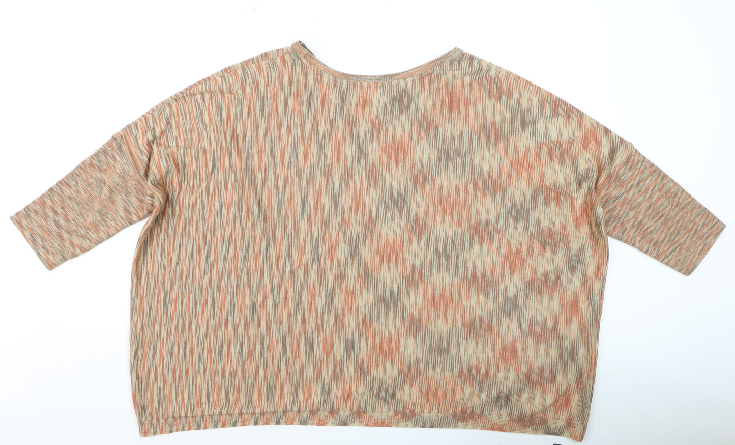 NAF NAF Women’s Multicoloured L Relaxed Knit Cotton T-Shirt