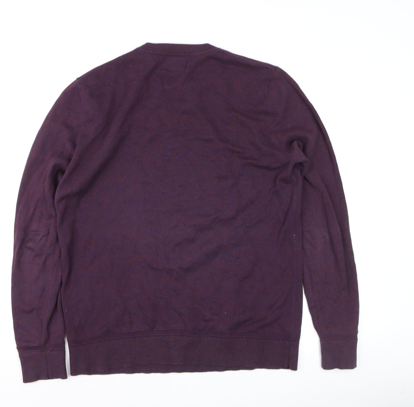 Topman Men's Purple Cotton Crew Neck Jumper Size M Classic Knit