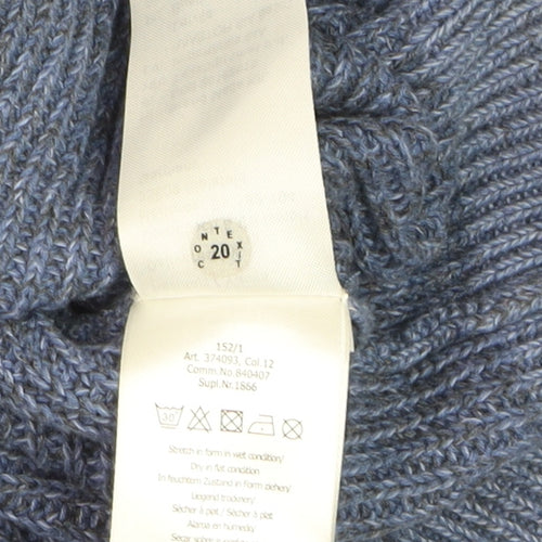 Camel Active Men's Blue Cotton Half Zip Jumper Size M
