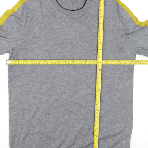 Ted Baker Men’s Grey Crew Neck Cotton Blend Pullover Jumper Size L