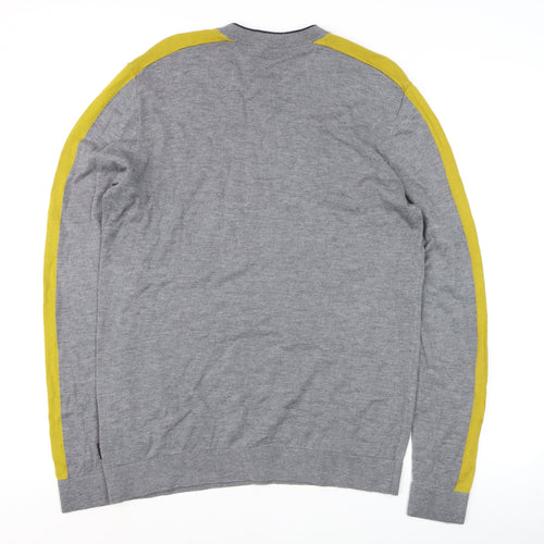 Ted Baker Men’s Grey Crew Neck Cotton Blend Pullover Jumper Size L
