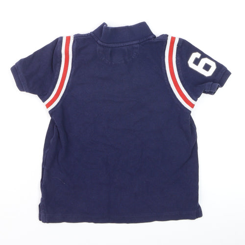 Ralph Lauren Boys Blue Polo Shirt 4 Years Collared Short Sleeve Casual