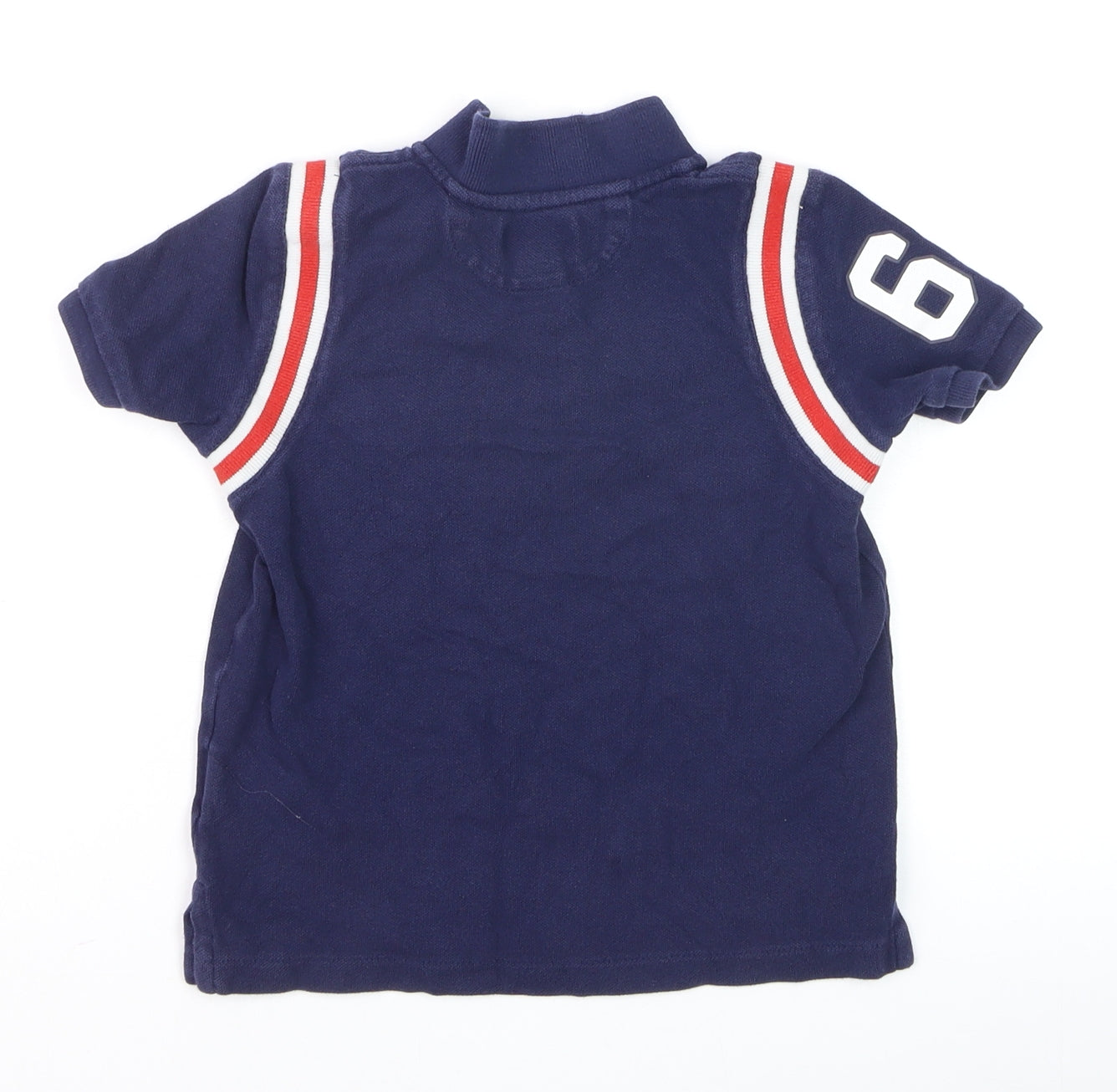 Ralph Lauren Boys Blue Polo Shirt 4 Years Collared Short Sleeve Casual