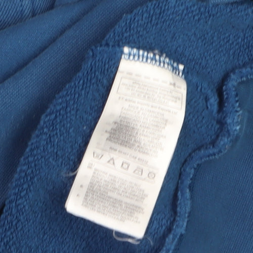 Adidas Men's Blue Pullover Hoodie M Sports Fleece Logo