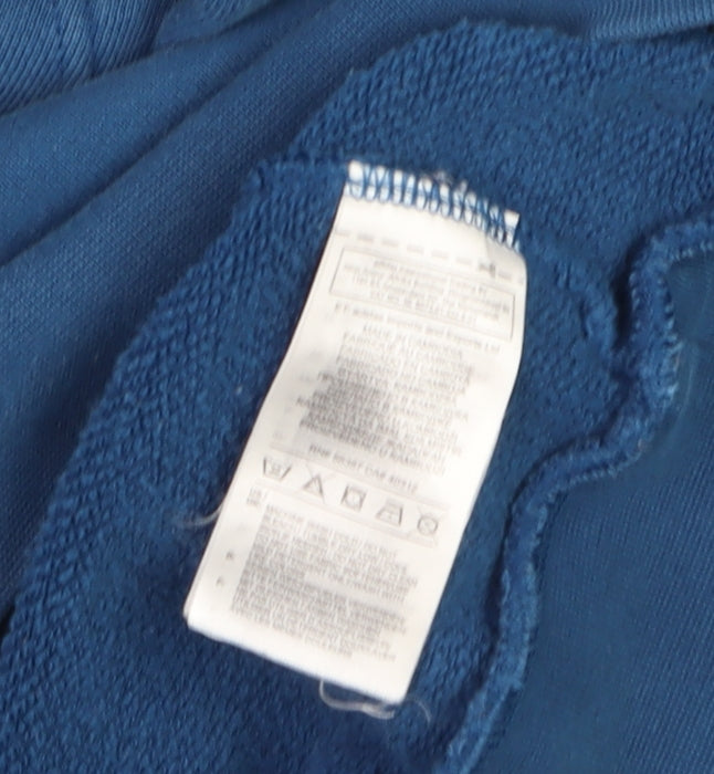 Adidas Men's Blue Pullover Hoodie M Sports Fleece Logo