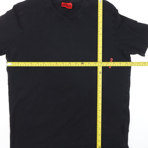 Hugo Boss Men's Black Crew Neck Cotton Logo T-Shirt Size M