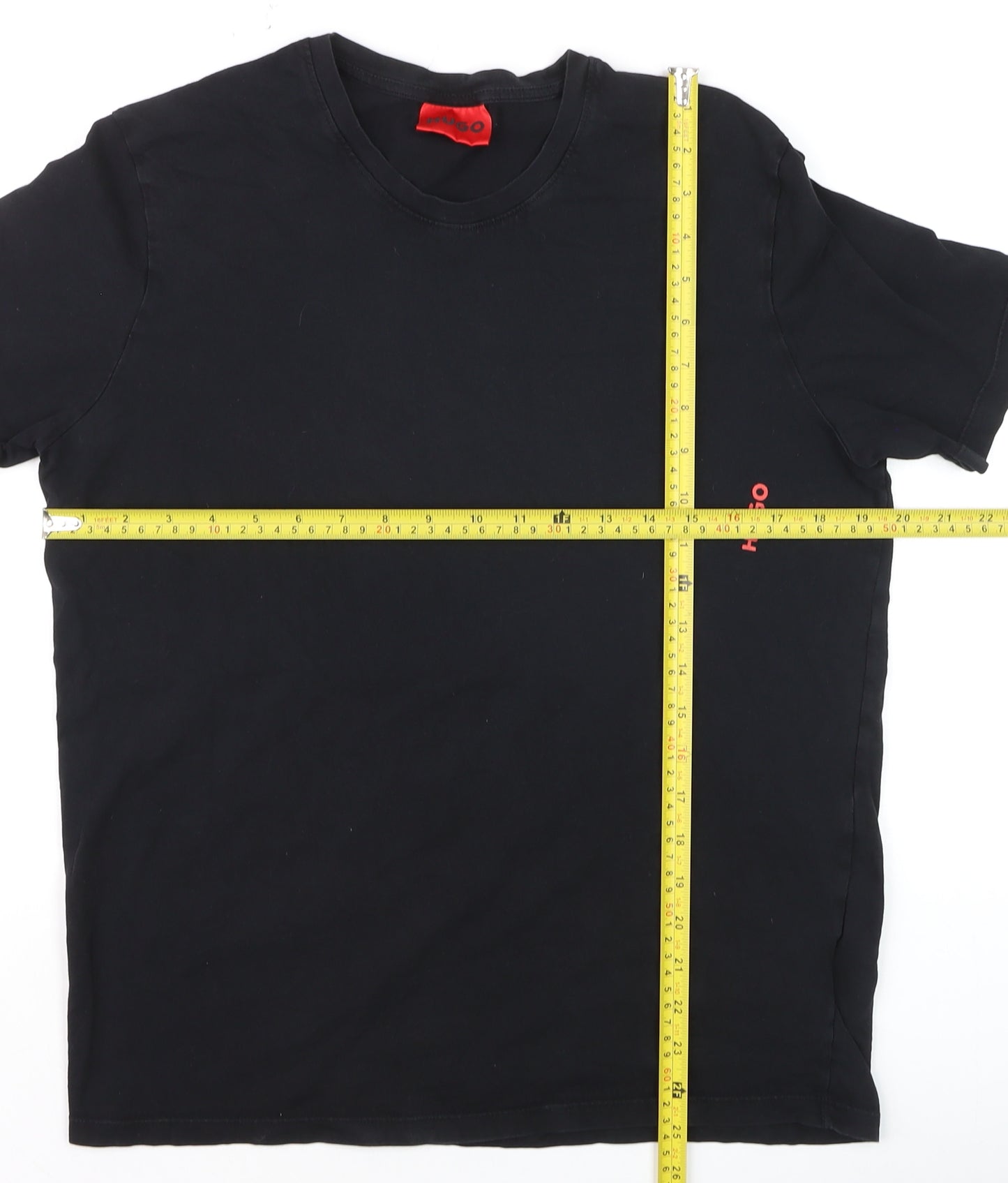 Hugo Boss Men's Black Crew Neck Cotton Logo T-Shirt Size M