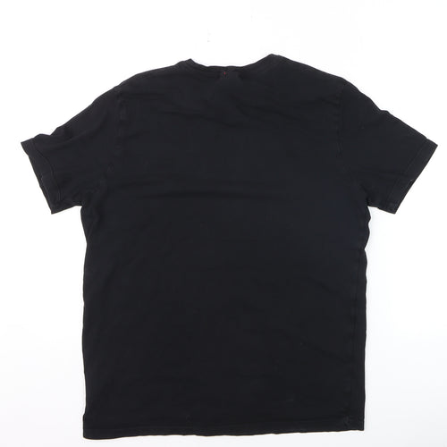 Hugo Boss Men's Black Crew Neck Cotton Logo T-Shirt Size M