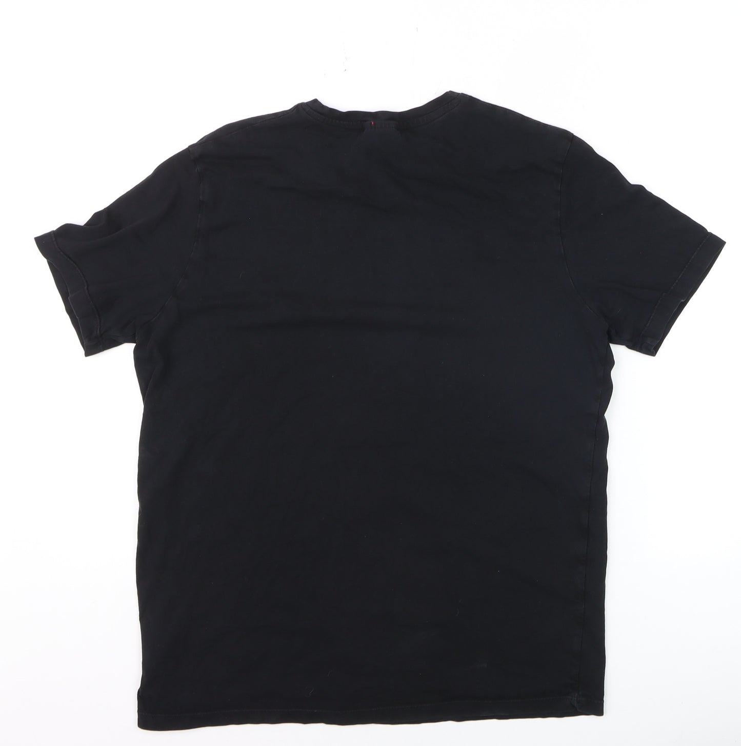 Hugo Boss Men's Black Crew Neck Cotton Logo T-Shirt Size M