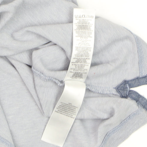 Jasper Conran Men's Grey Collared Short Sleeve Cotton T-Shirt Size L