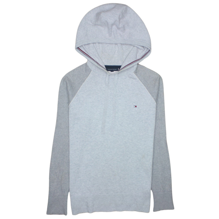 Tommy Hilfiger Men’s Grey Pullover Hoodie Medium Logo Cotton