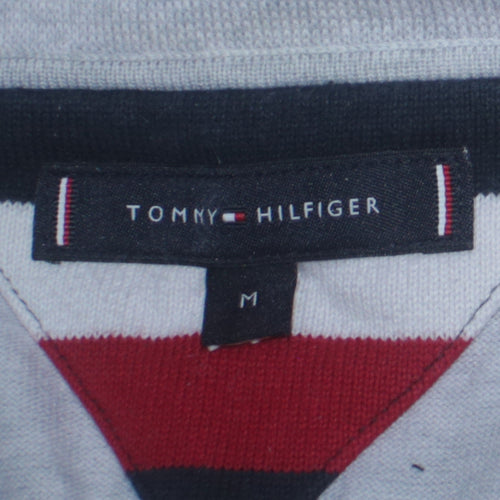 Tommy Hilfiger Men’s Grey Pullover Hoodie Medium Logo Cotton