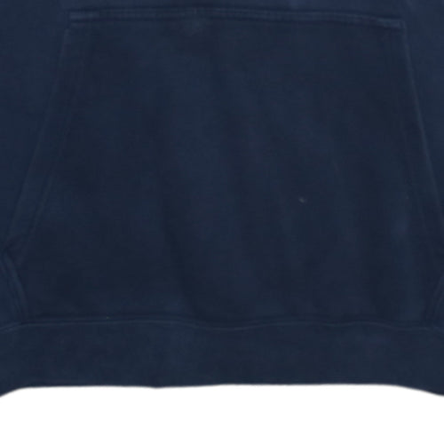 Nike Men's Navy Blue Pullover Hoodie Medium Classic Logo Cotton Blend