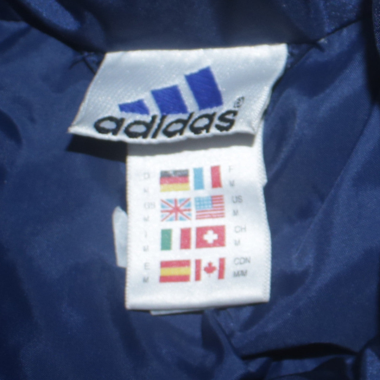 Adidas Men Blue Puffer Jacket M Regular Fit Winter Zip Coat