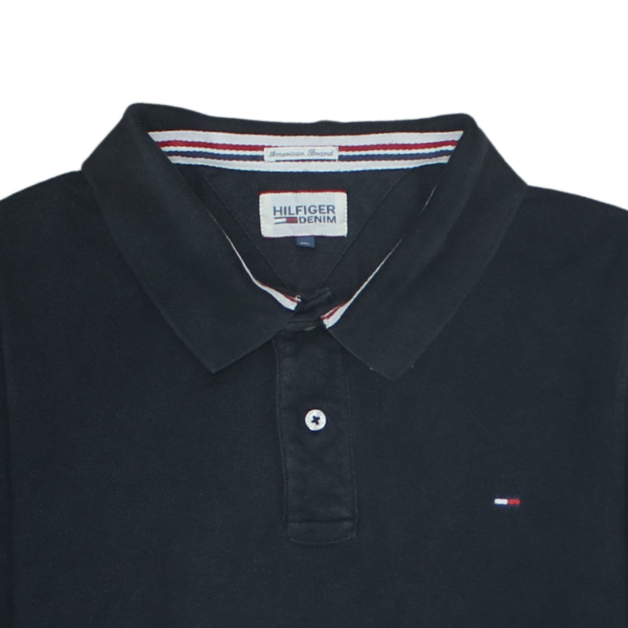 Tommy Hilfiger Men's Black Polo Shirt XL Cotton Classic Style