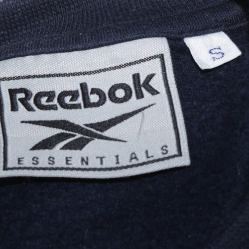 Reebok Men's Blue Pullover Sweatshirt Small Crew Neck Logo Fleece