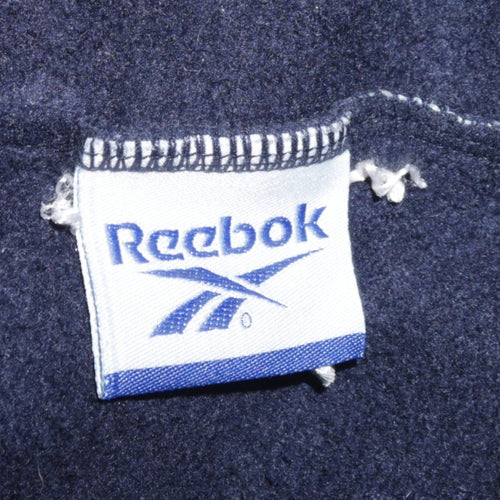 Reebok Men's Blue Pullover Sweatshirt Small Crew Neck Logo Fleece