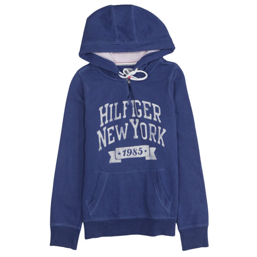 Tommy Hilfiger Denim Women's Blue Pullover Hoodie Medium