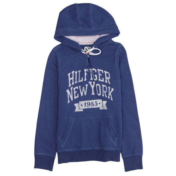 Tommy Hilfiger Denim Women's Blue Pullover Hoodie Medium