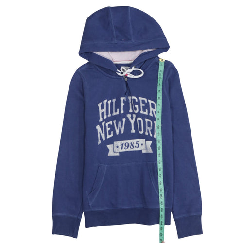 Tommy Hilfiger Denim Women's Blue Pullover Hoodie Medium