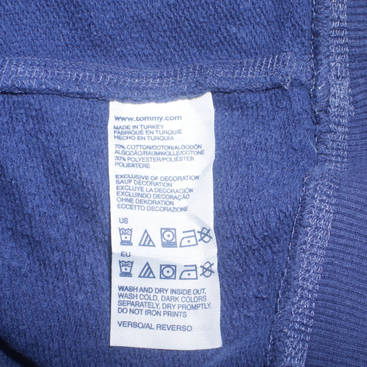 Tommy Hilfiger Denim Women's Blue Pullover Hoodie Medium