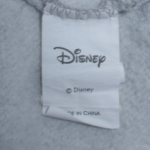 Disney Women's Grey Mickey & Minnie Crew Neck Sweatshirt Size M
