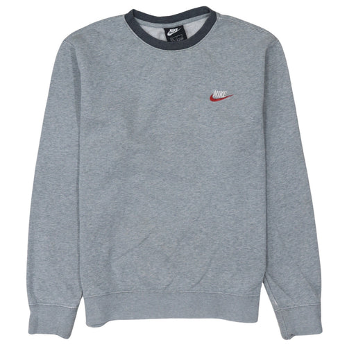 Nike Men's Grey Crew Neck Pullover Sweatshirt Size M